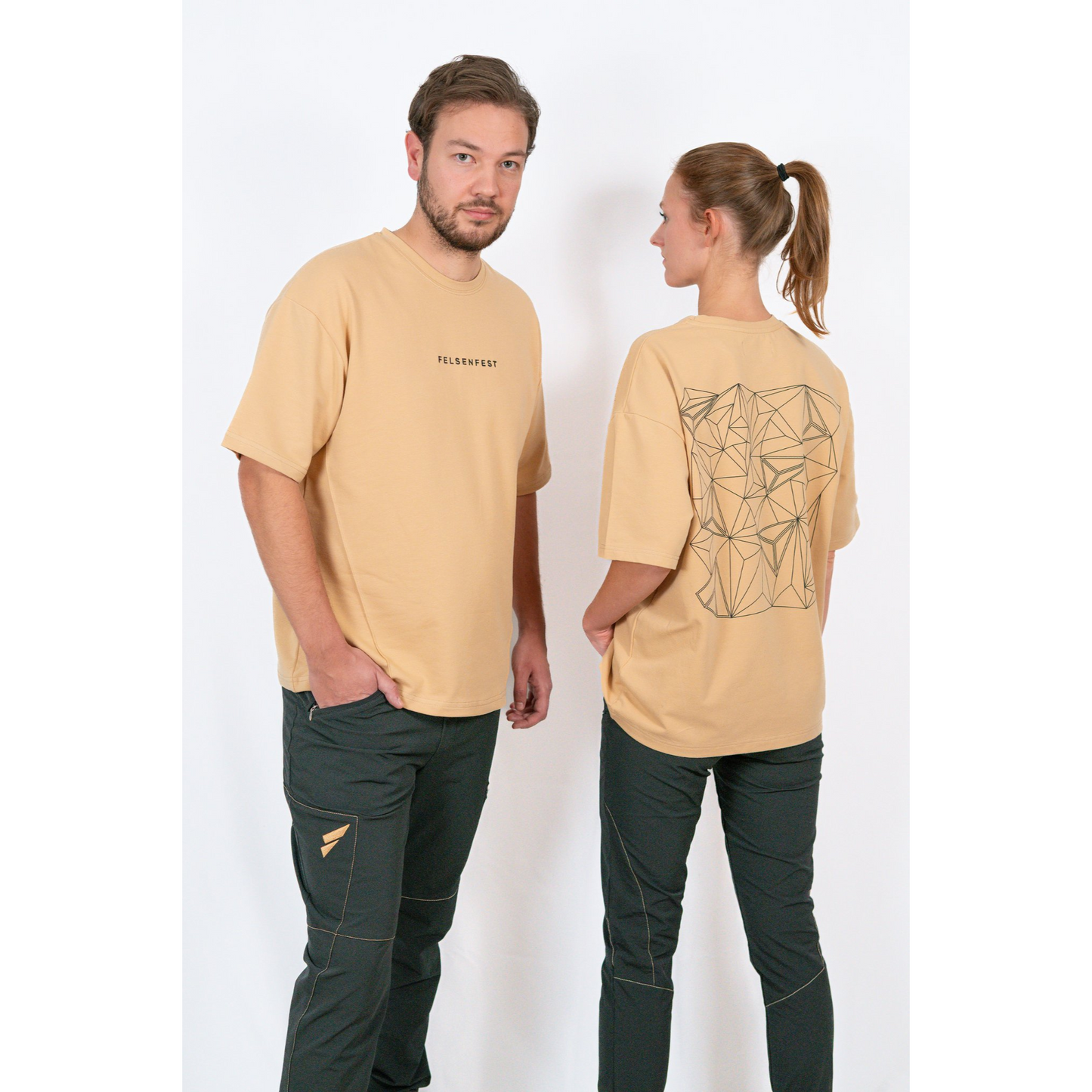 Felsenfest Oversized Boulder-Shirt Unisex Beige