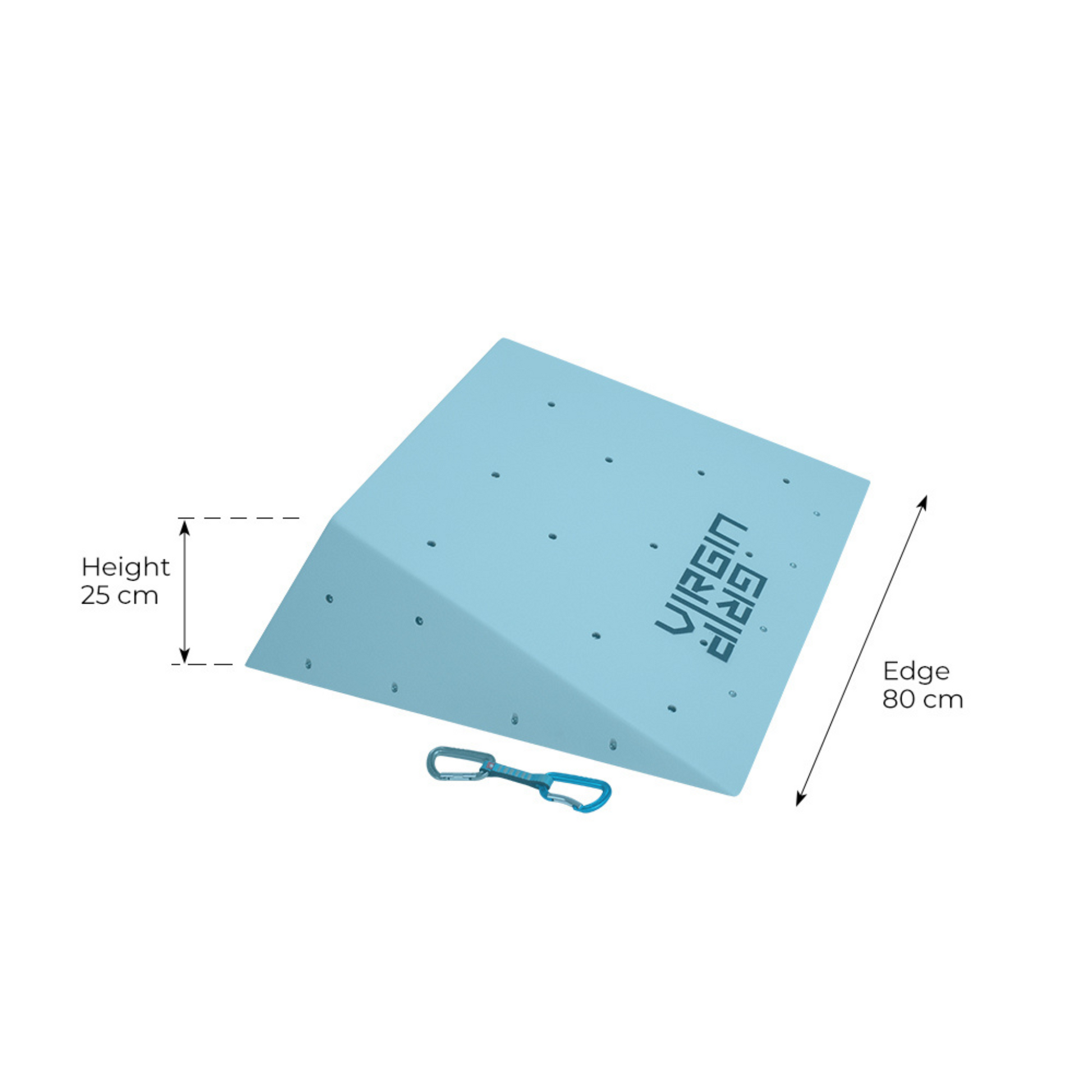 Virgin Grip Holzvolumen Cut Cube mit Bemassung